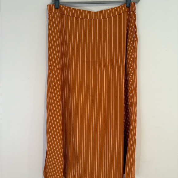 NWT XXL Striped Pumpkin Spice Orange Vest Maxi Skirt Set Plus Size Fall Fashion - Picture 10 of 16